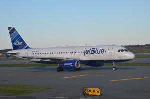 A JetBlue aircraft at JFK