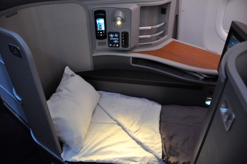 A321T first class in bed mode