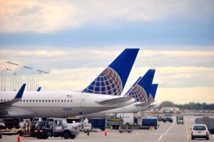 United aircraft in Chicago