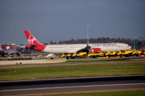 Virgin Atlantic plane at London Heathrow