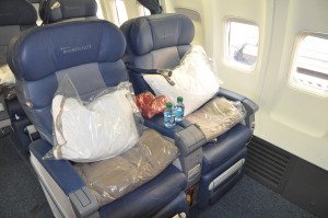 Delta BusinessElite seating on the 757