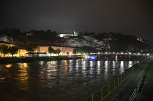 Salzach River at night