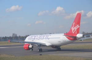 A Virgin Atlantic aircraft at London-Heathrow