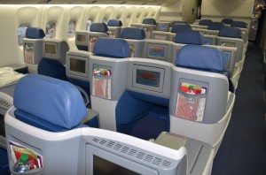 Delta's BusinessElite cabin on a 767-300ER