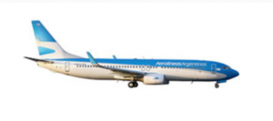 A Boeing 737-800 in Aerolineas Argentinas livery