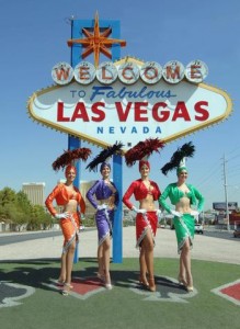 Showgirls at the Welcome Sign