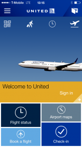 United's new app interface