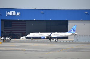 A JetBlue plane at JFK
