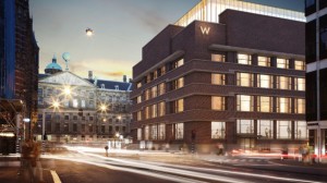 A concept of the W Amsterdam Hotel