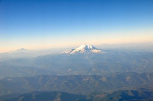 The view from a flight from Seattle to Asia