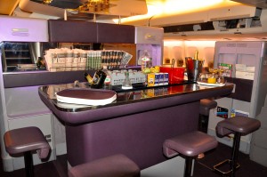Virgin Atlantic's bar on a 747-400
