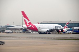A Qantas A380 in London