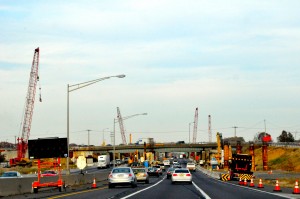 Construction for the N.J. Turnpike lane-expansion project 