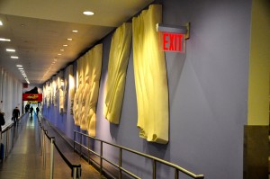 Walkway to passport control at JFK's Terminal 4