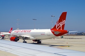 Virgin America aircraft in Los Angeles